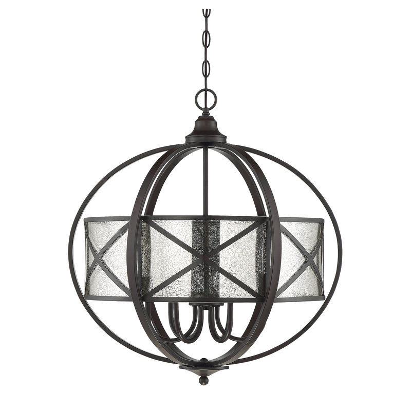 Lustre en forme de globe à 6 lumières Angelena