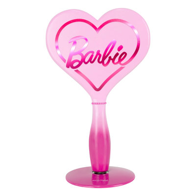 Miroir de maquillage portatif à DEL avec base autoportante Barbie