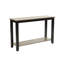 Table de salon moderne avec rangement à deux tons gris / noir et console moderne