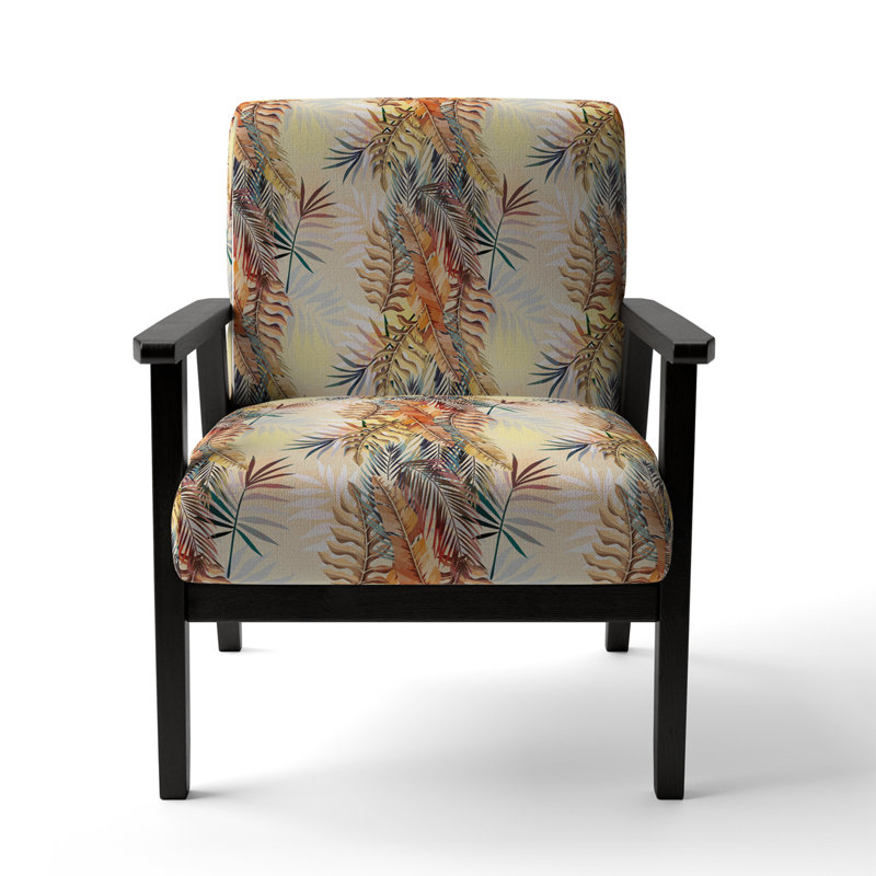 Orange Orange Plants - Fauteuil d'appoint rembourré en velours