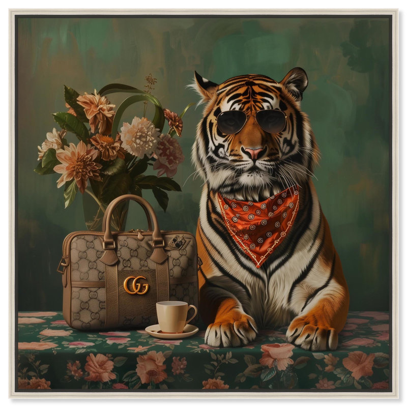 Toile fantaisiste par Art Remedy, H 13 po x l 13 po, Noir, Cadre flottant