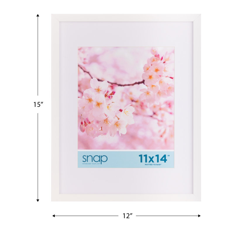 Cadre photo Snap Linear, 8 po x 10 po, 11 pi x 14 po, Blanc