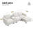 [VIDEO+NEW]109*57" Modern Sectional Cloud Sofa With Console