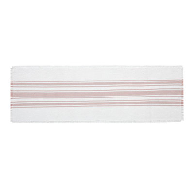 Antique White Stripe Coral Indoor/Outdoor Runner 12X36