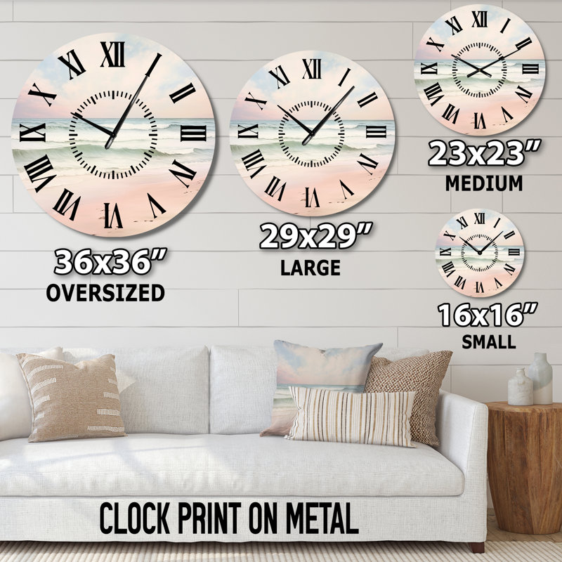 Horloge murale Ocean Tranquility, Surdimensionné