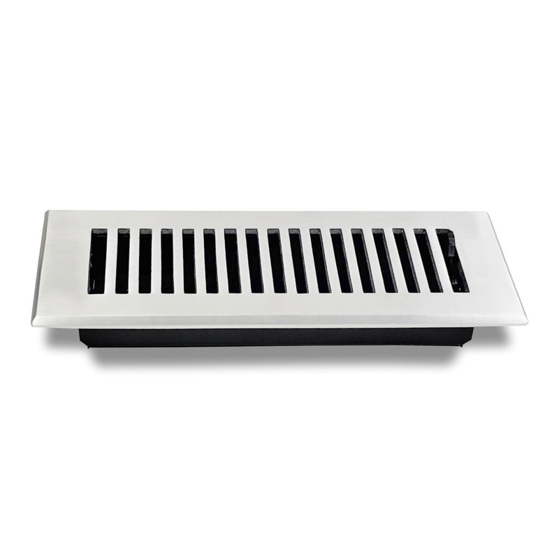 Couvercle de ventilation standard en fonte d'aluminium, Chrome, H 4 po x l 10 po x P 12 po