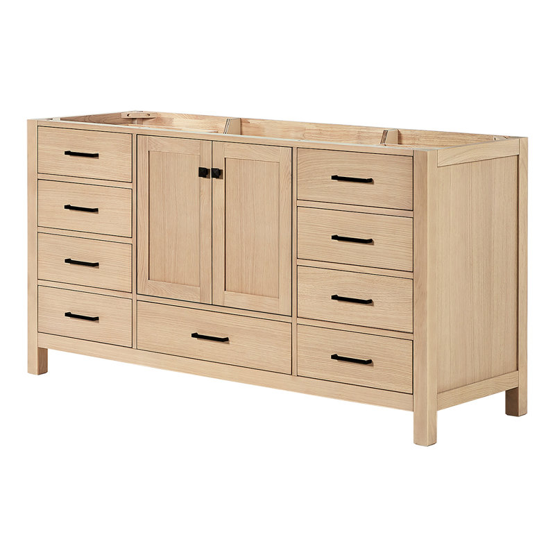 ARIEL Cambridge 66'' Single Bathroom Vanity Base Only, Oak