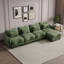 Canapé d'angle modulaire avec pouf, accoudoirs incurvés, coussins épais et coussins lombaires pour salon-1138807113