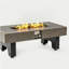 42-inch iron fire pit table wooden fire pit