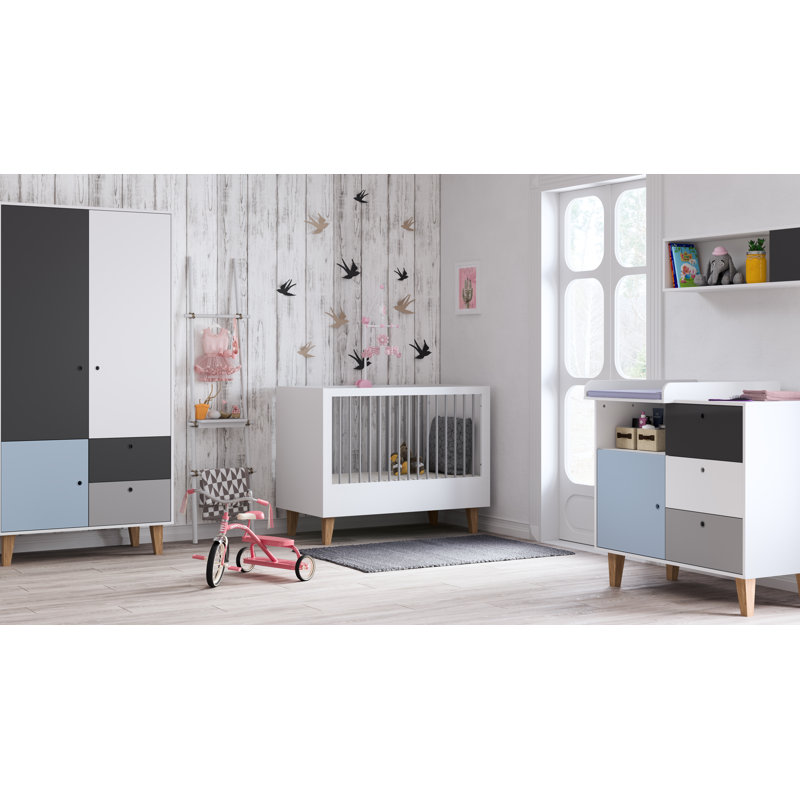 Aleana 2 Door Wardrobe, Sky Blue