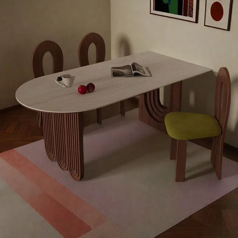 Table de salle à manger française moderne, H 29,53 po x L 70,87 po x l 35,43 po