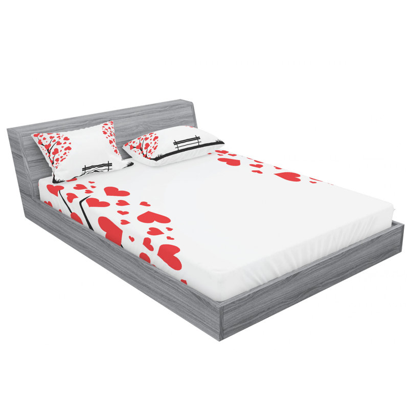 Microfiber Sheet Set, Queen Sheet Set with Fitted Sheet