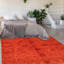 Tapis décoratif en laine rouge noué à la main New Age 5 pi 6 po x 7 pi 2 po one-of-a-kind