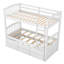Lit superposé simple au-dessus d'un lit simple en bois avec lit gigogne et tiroirs, espresso-1820455029