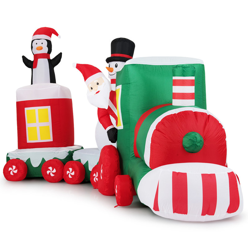  Multicolore train de Noël gonflable 11,5 pi avec train de Noël gonflable 11,5 pi