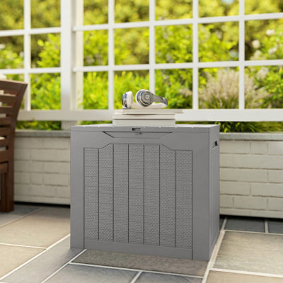 Outsunny 56cm W 93L Polypropylene Lockable Deck Box