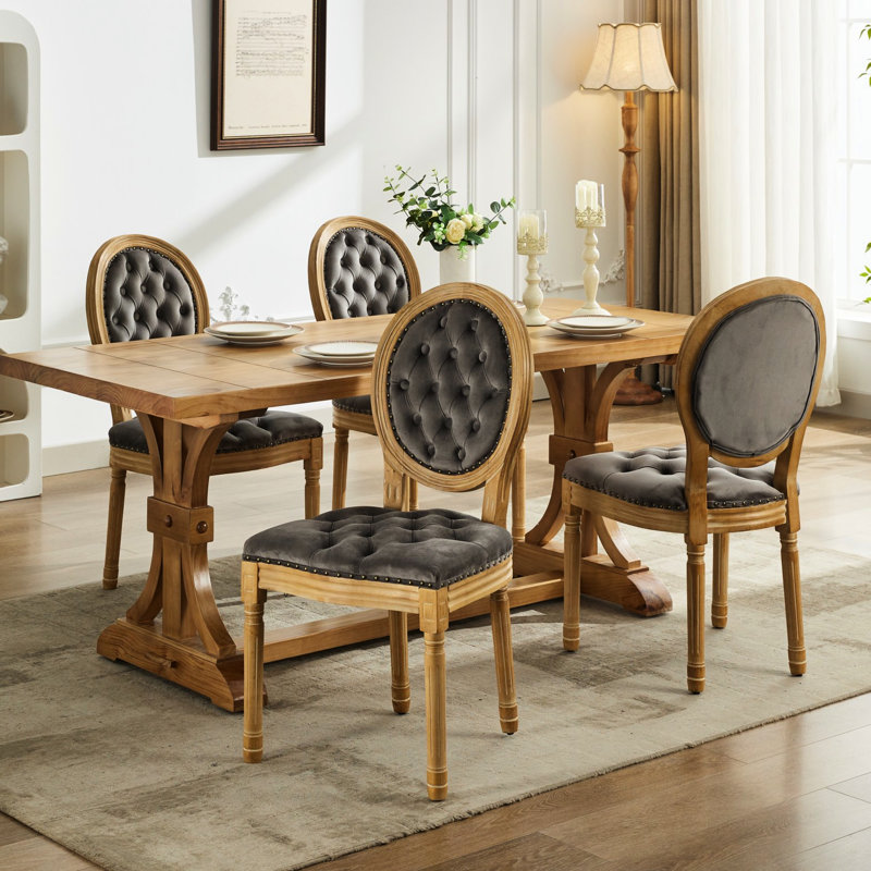 Chaises de salle à manger Pu, Gris