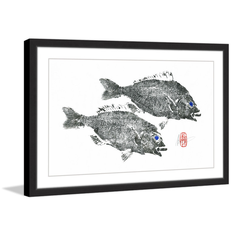 « stripeed seabream », reproduction d’art encadrée, H 16 po x l 24 po x P 1,5 po
