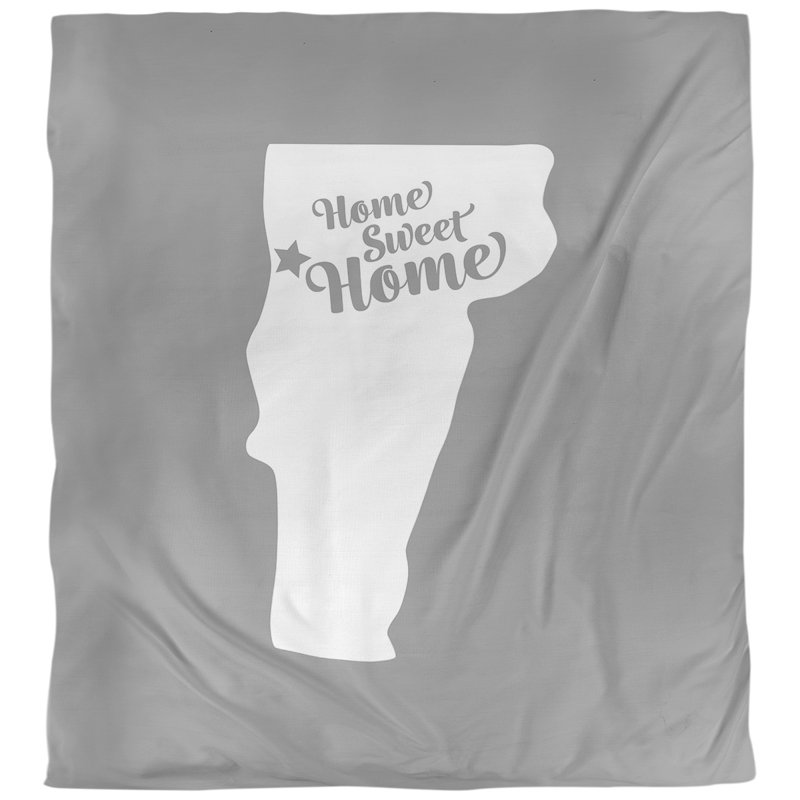Housse de couette réversible simple et réversible home burlington, Gris, Housse de couette pour grand lit, Polyester brossé