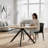 Solid Wood Round Dining Kitchen Table for 4-6 People with Intersecting X-Pedestal Base, Durable and Stylish-1580399061