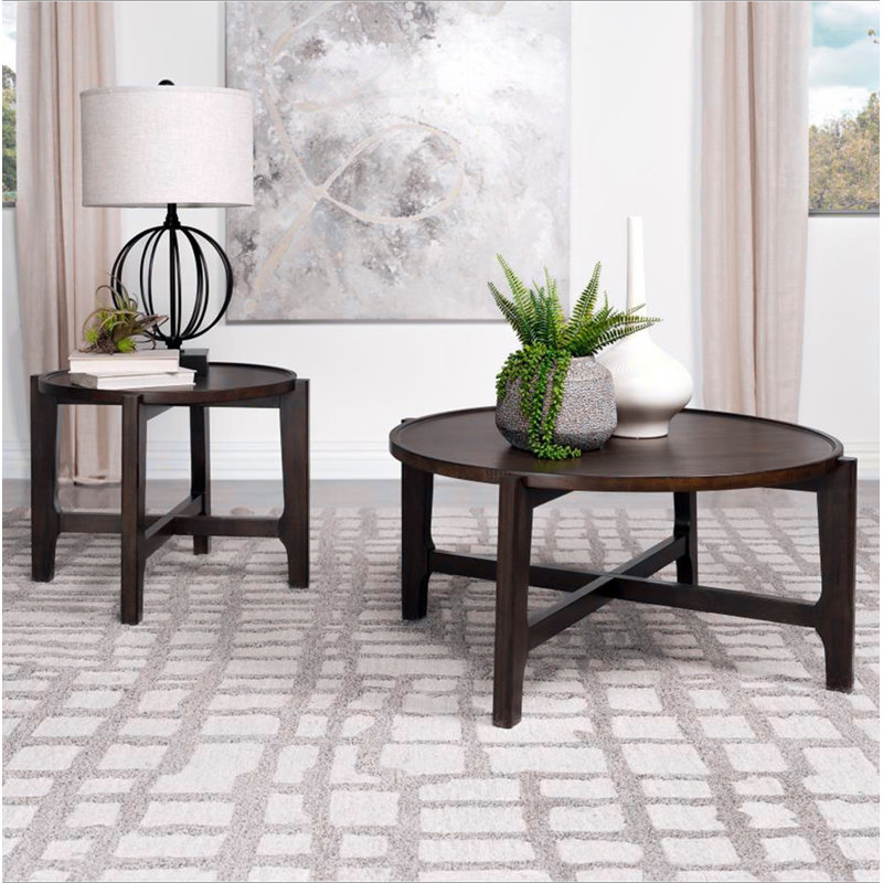 Round Solid Wood Coffee Table