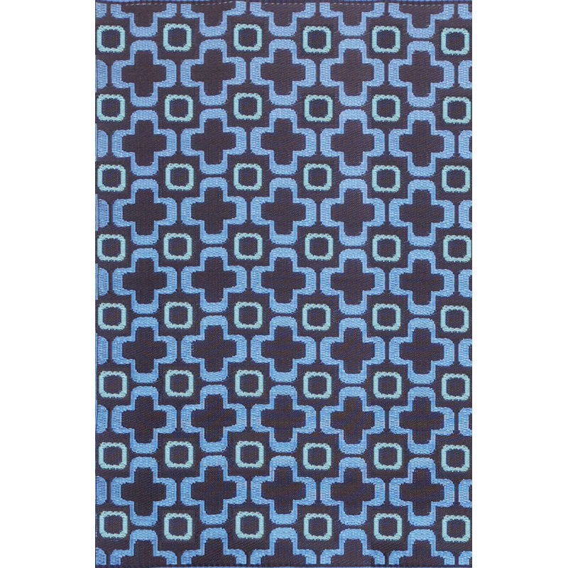 Geometric Indoor / Outdoor Rug, Rectangle 5' x 8'