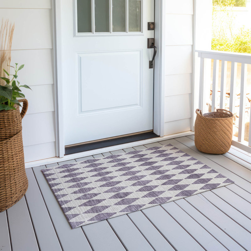 Tapis intérieur / extérieur Fayme, Rectangle 1 pi 8 po x 2 pi 6 po