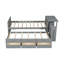 Lit plateforme simple en bois avec bureau et tablette de rangement, lit gigogne intégré et rangement-525326803