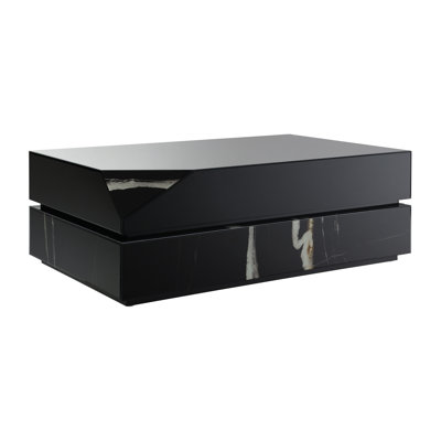 Coffee Table, Black Mirrored Finish
