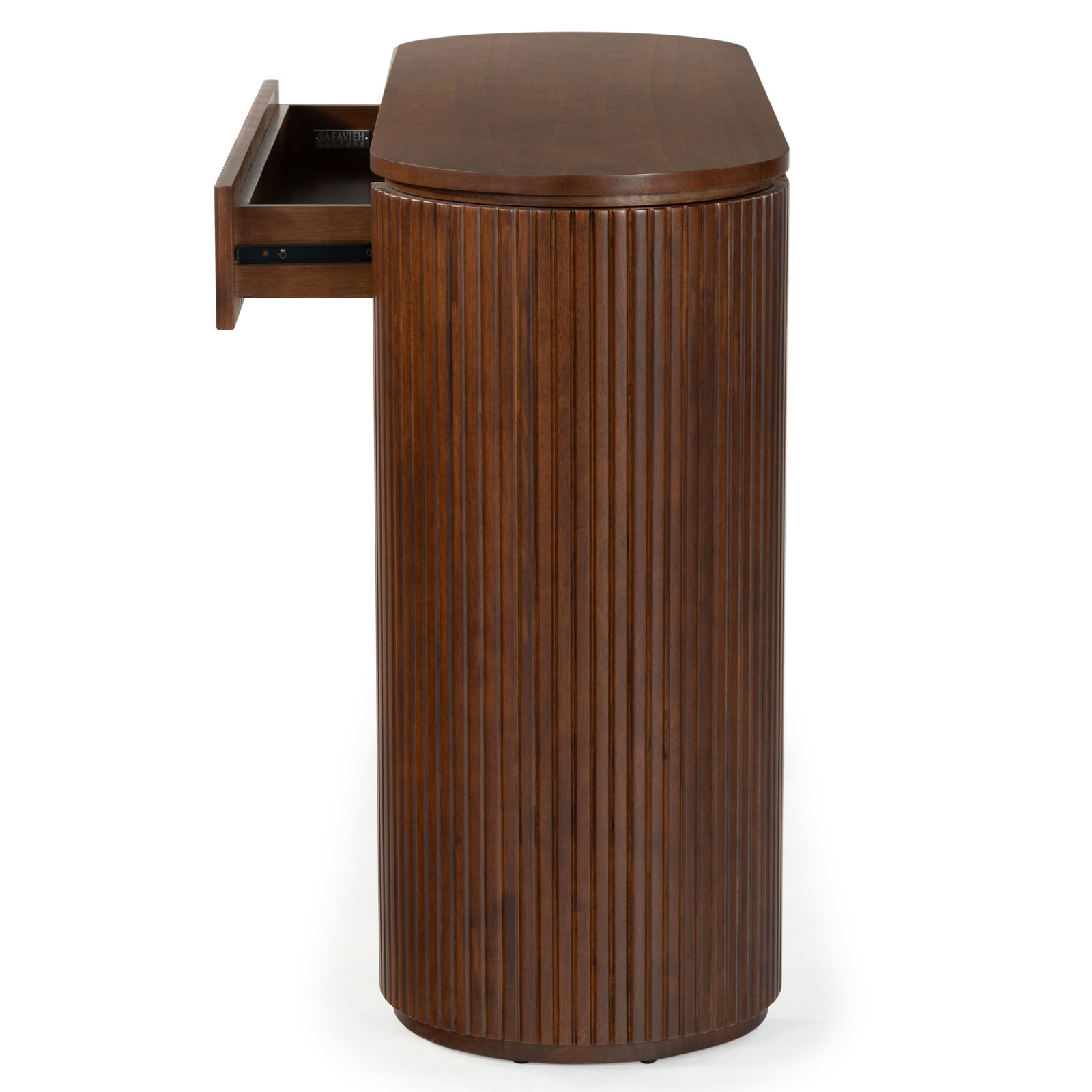 Duren Fluted 1-Drawer Console, Walnut