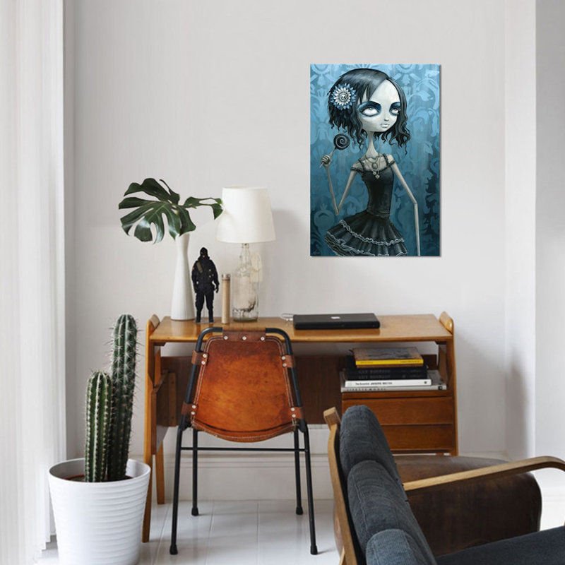 « sidney saphir », impression sur toile, H 18 po x l 12 po x P 1,5 po, Pas de tapis, Papier d'art encadré noir