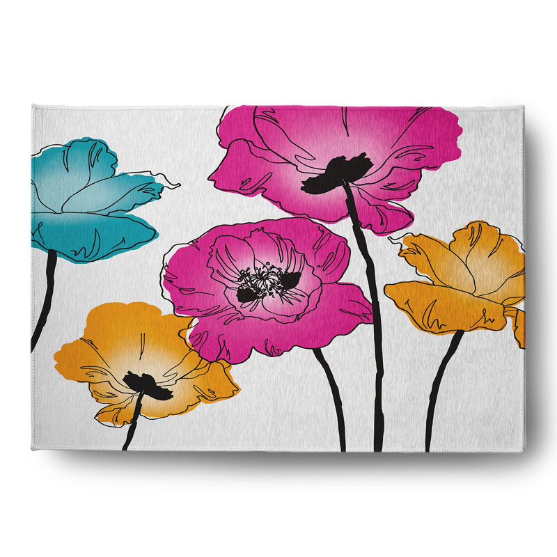 Chenille Floral Indoor Rug, Rectangle 8' x 10'