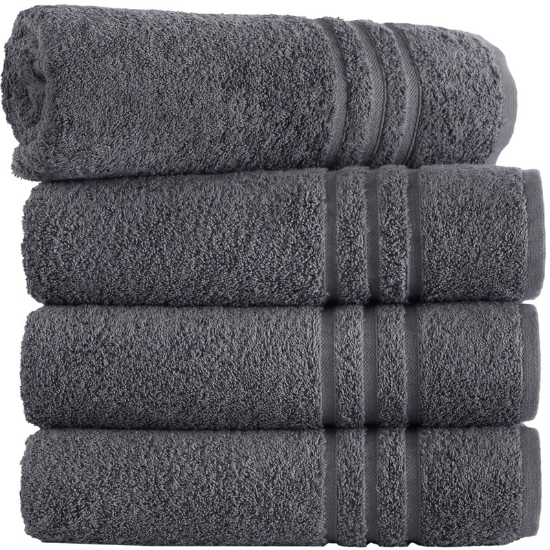 Ensemble de serviettes de bain 100% coton doux et moelleux de qualité supérieure Besednice, Gris