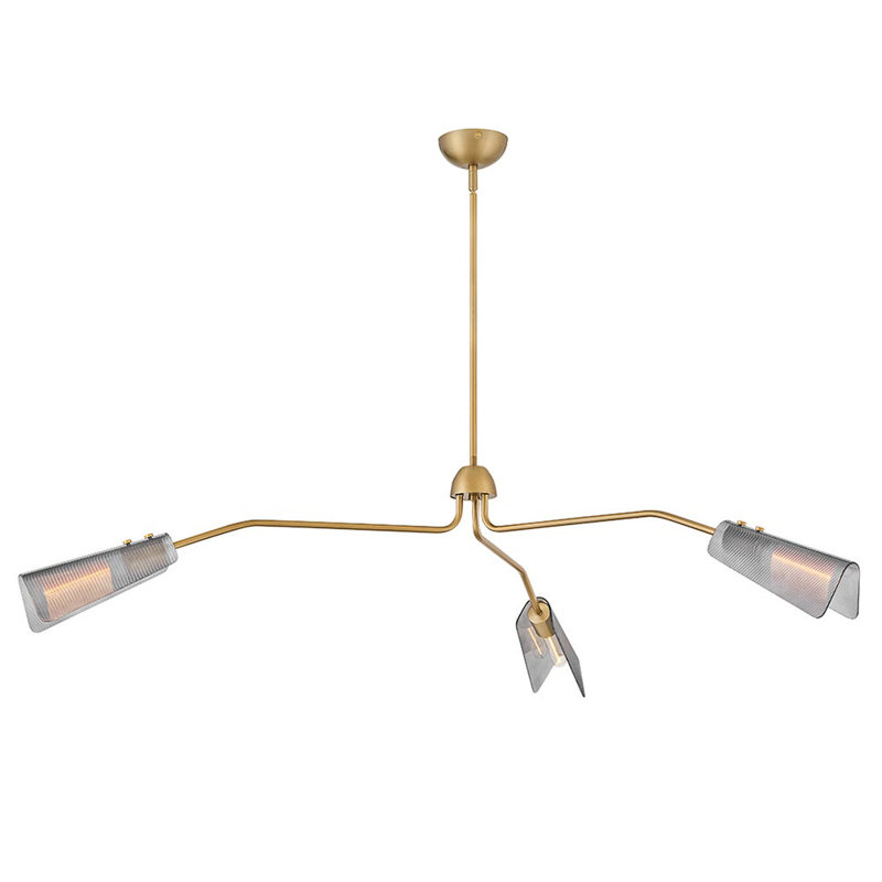 Hinkley Altman Chandelier, Lacquered Brass