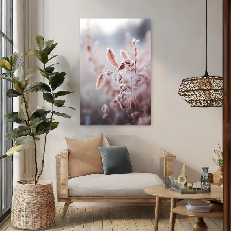 Treechild - Frosted Elegance, art mural contemporain abstrait, H 48 po x l 32 po
