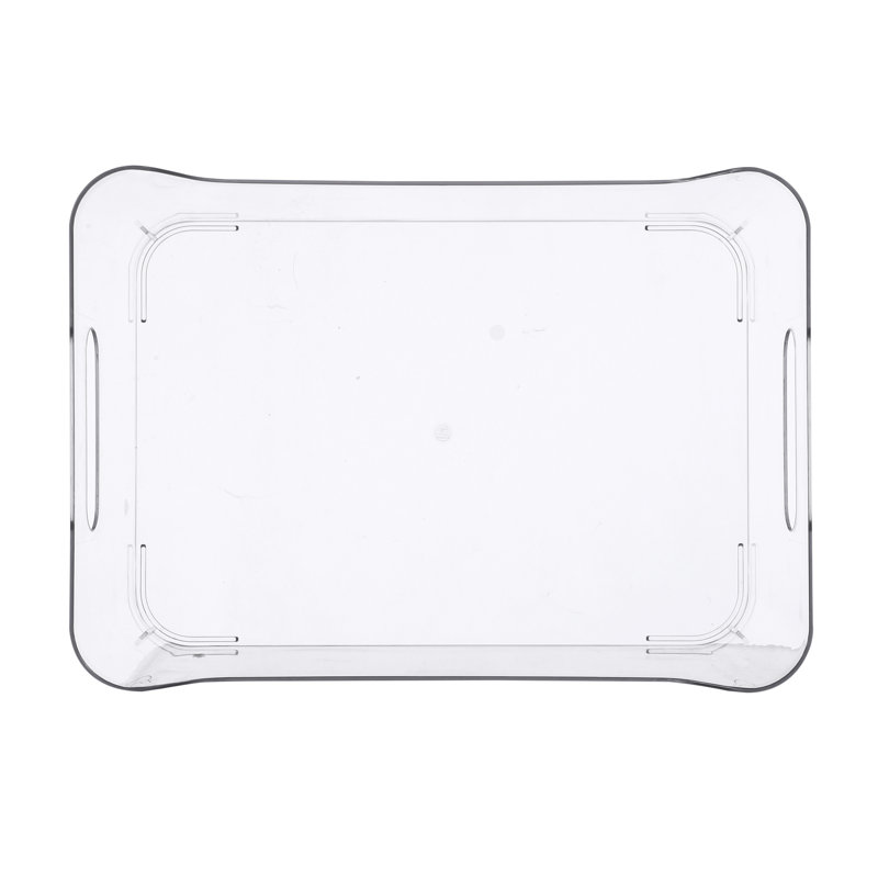 Large Rectangle Clear Fridge, Kitchen, & Pantry Stackable Storage Bin With Handle
