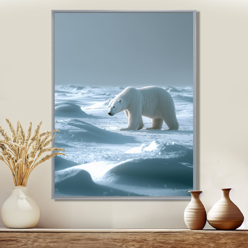 Farnborough - Reproduction d'art mural animaux, Argent argent, H 32 po x l 24 po, Impression encadrée flottante