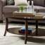Table basse ovale avec tablette Perth Espresso-638579707
