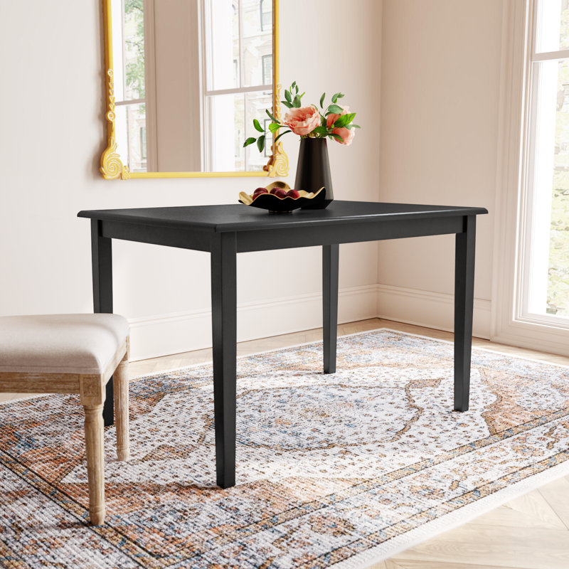 Alexa-Mae Dining Table, Black, 30" H x 32" W x 48" L