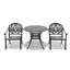 Ensemble 3 pièces de meubles de patio en aluminium coulé avec coussins-965543654