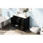 Meuble-lavabo noir 36 po avec lavabo en céramique. Rangement abondant: 2 portes, 5 tiroirs. Dimensions compactes de l 36 po x P 18 po x H 33,9 po. Bois massif et fabrication. Poignées chics en argent pour l'esthétique. Pratique-1014568070