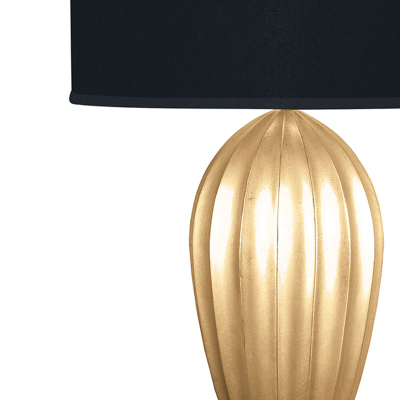 Allegretto Metal Table Lamp, Black, Gold 