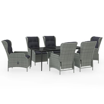 Rectangular Dining Set with Cushions