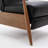 Fremont Leather Wood Arm Push Back Recliner-98365628