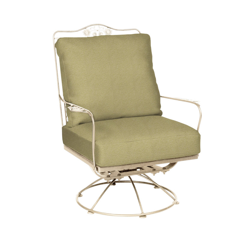 Briarwood Swivel Outdoor Lounge Chair, Weathered White, Canvas Spa Sunbrella® Canvas