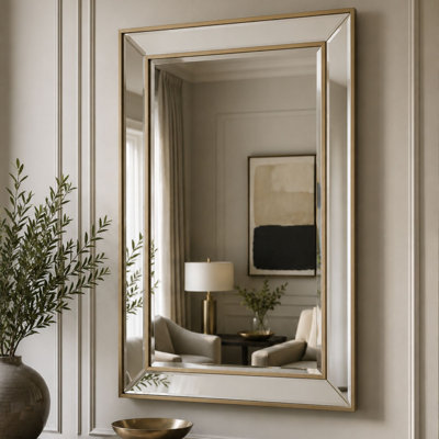 Seamus Bevelled Angled Framed Wall Mounted Accent Mirror