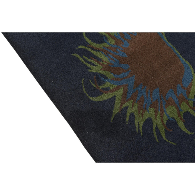 Tapis carré bleu marine Orlando