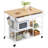 Rolling Kitchen Cart, Kitchen Island On Wheels, 27.6 X 43.3 X 35.4 Inches, For Dining Room