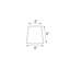 abat-jour empire en tissu gaze H 4 po