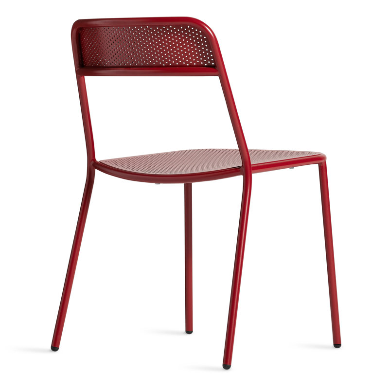 Trim Outdoor Dining Side Chair, Carmine